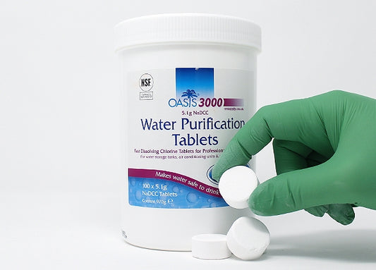 Oasis 3000 Water Purification Tablets - 100 Tablets per Tub