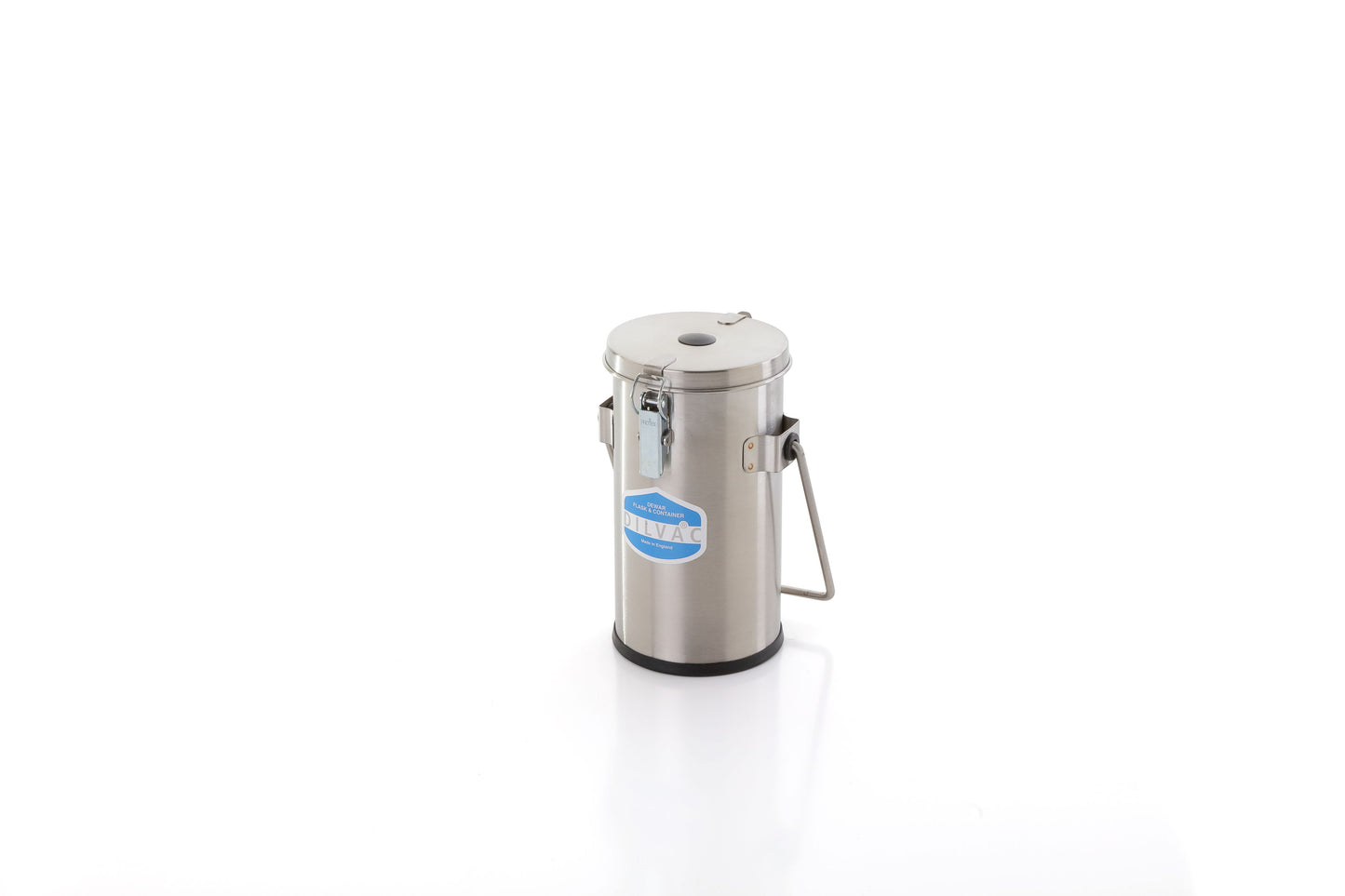 SS111 1 litre Stainless Steel Dilvac Dewar Flask(with clamp lid attachment, vent and handle)