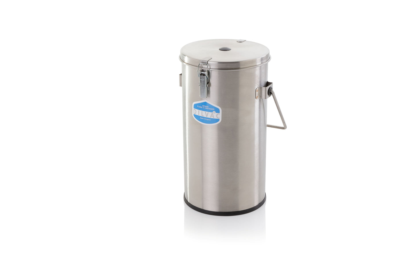SS333 4.5 litre Stainless Steel Dilvac Dewar Flask(with clamp lid attachment, vent and handle)