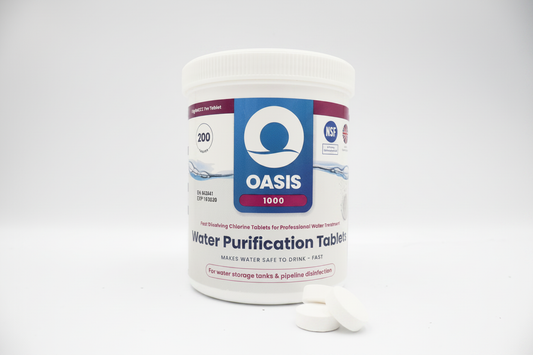 Oasis 1000 Water Purification Tablets- 200 Tablets per Tub