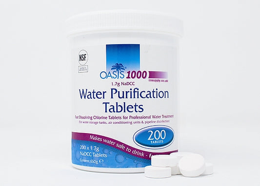 Oasis 1000 Water Purification Tablets- 200 Tablets per Tub
