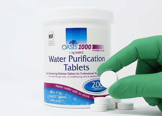 Oasis 1000 Water Purification Tablets- 200 Tablets per Tub