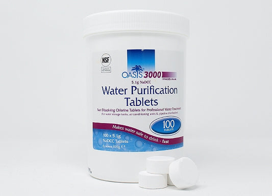 Oasis 3000 Water Purification Tablets - 100 Tablets per Tub