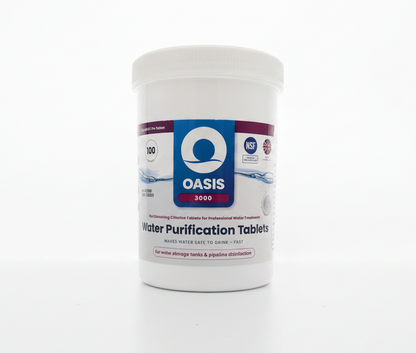 Oasis 3000 Water Purification Tablets - 100 Tablets per Tub