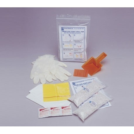 50 x Single Use Urine and Vomit Spill Pack